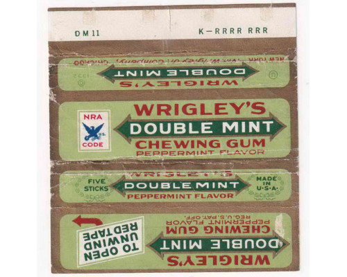 Wrigley's DOUBLEMINT США 1933-35