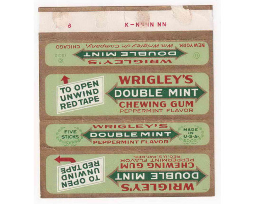 Wrigley's DOUBLEMINT США 1933-35