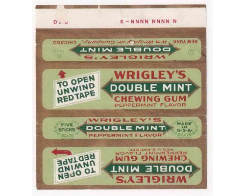 Wrigley's DOUBLEMINT США 1933-35