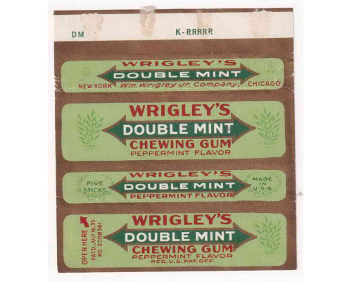 Wrigley's DOUBLEMINT США 1937-38