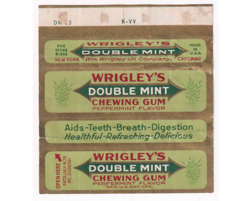 Wrigley's DOUBLEMINT США 1937-38