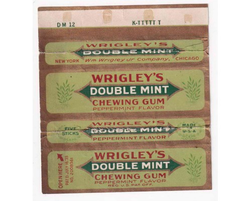 Wrigley's DOUBLEMINT США 1937-38