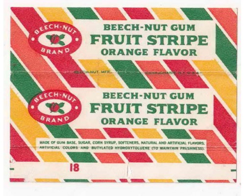 Beech-Nut FRUIT STRIPE ORANGE