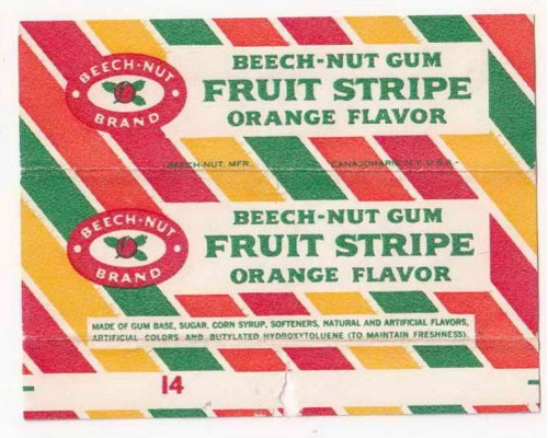 Beech-Nut FRUIT STRIPE ORANGE