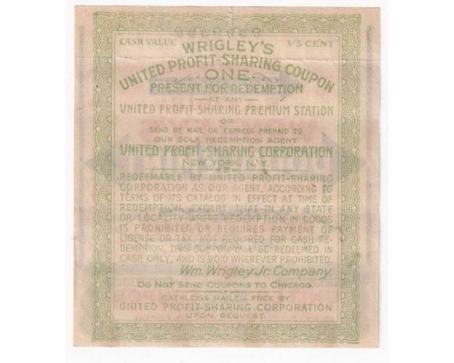 Wrigley's DOUBLEMINT США 1919-1922 годы