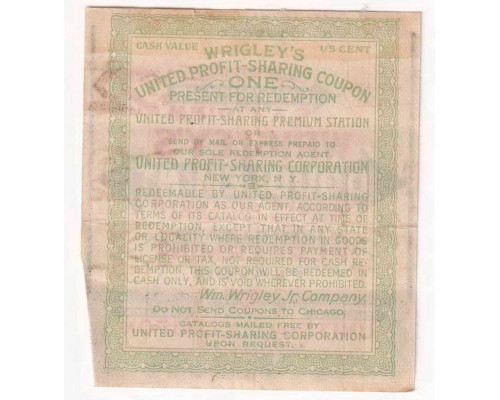 Wrigley's DOUBLEMINT США 1919-1922 годы