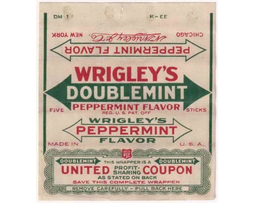 Wrigley's DOUBLEMINT США 1923