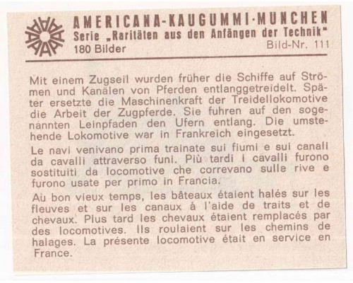 Americana Kaugummi «Редкая и старинная техника» 1968