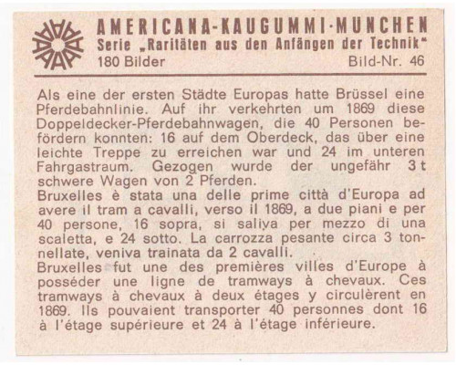 Americana Kaugummi «Редкая и старинная техника» 1968