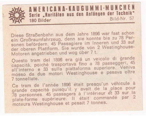 Americana Kaugummi «Редкая и старинная техника» 1968